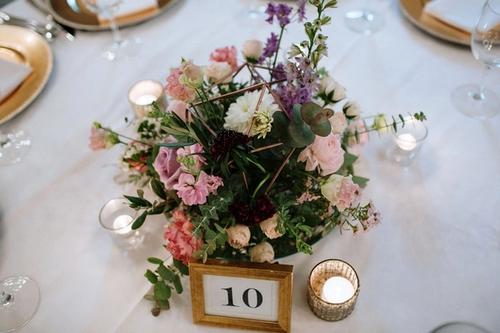 Katie & Michael's Powdery Lavender and Blush-Toned Florals at the Athletic Club of Columbus Best Wedding Florist Ohio
