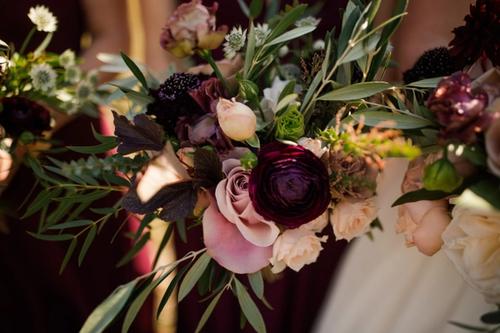 Natural, Mauve-Toned Florals at Magnolia Hill Farm Best Wedding Florist Ohio