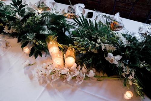 Modern Tropical Florals for Ben & Paulina at High Line Car House Best Wedding Florist Ohio