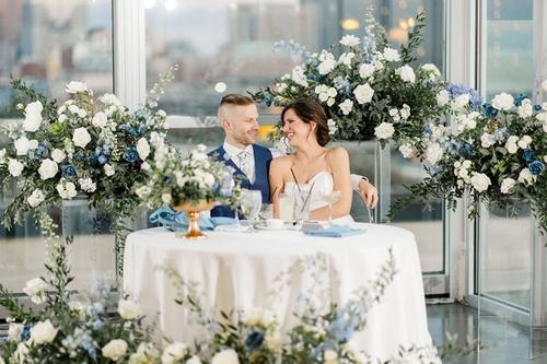 Melanie and Kyle's Flower-Filled Rooftop Celebration Best Wedding Florist Ohio