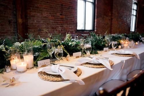 Modern Tropical Florals for Ben & Paulina at High Line Car House Best Wedding Florist Ohio