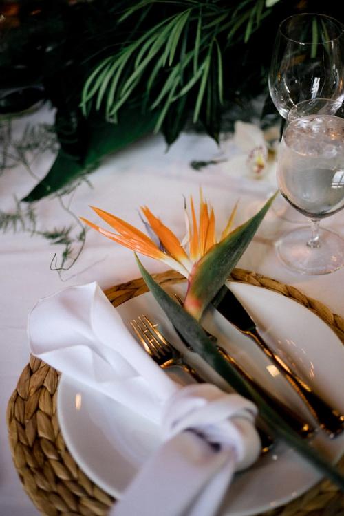 Modern Tropical Florals for Ben & Paulina at High Line Car House Best Wedding Florist Ohio