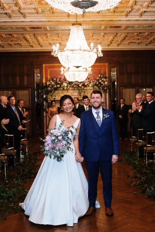 Katie & Michael's Powdery Lavender and Blush-Toned Florals at the Athletic Club of Columbus Best Wedding Florist Ohio