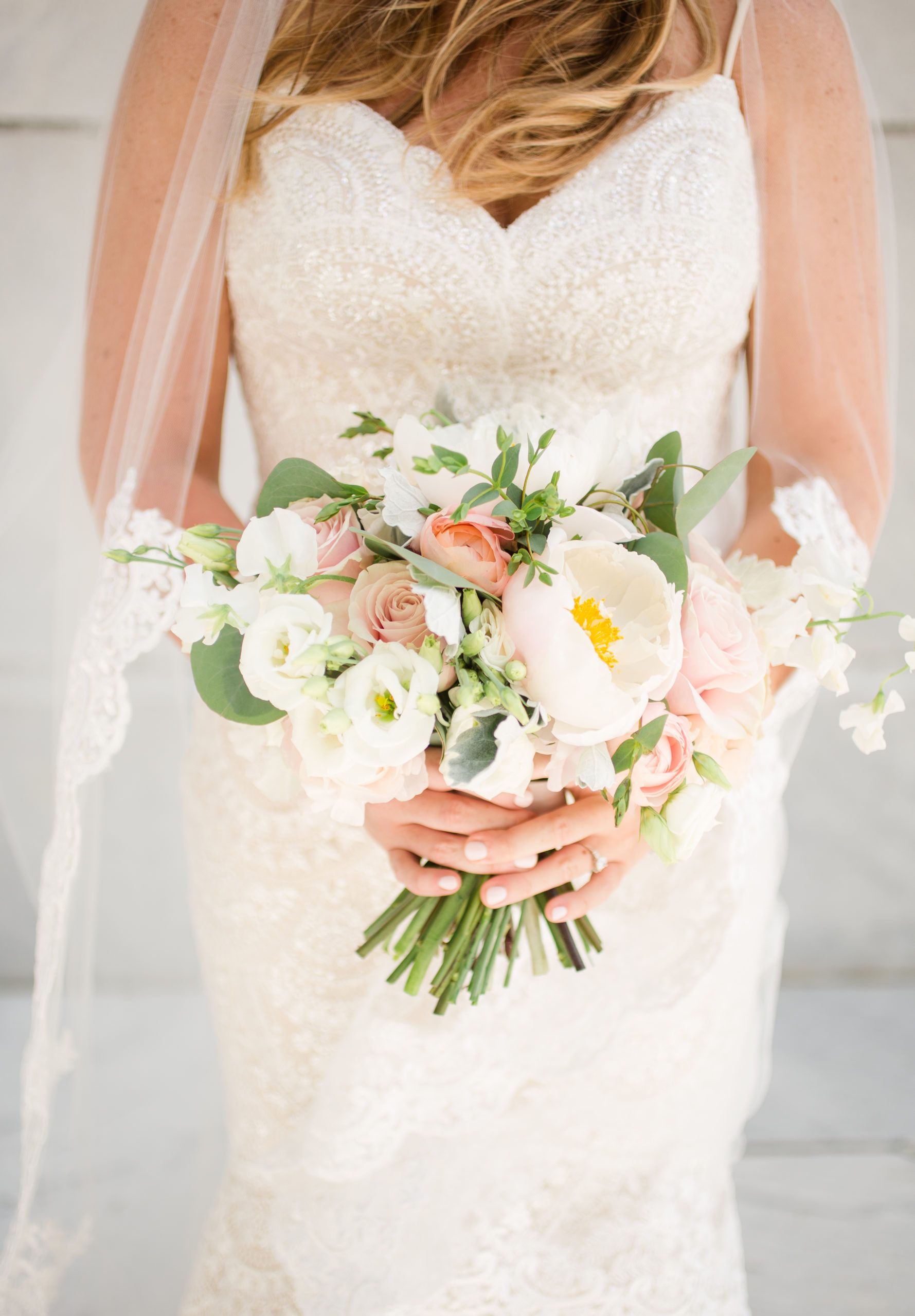 Summery Pastels photographed at The Ohio Statehouse Best Wedding Florist Ohio