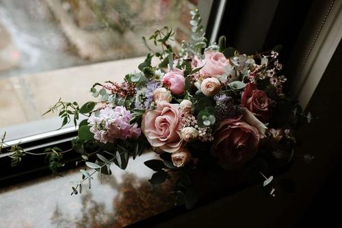 Katie & Michael's Powdery Lavender and Blush-Toned Florals at the Athletic Club of Columbus Best Wedding Florist Ohio