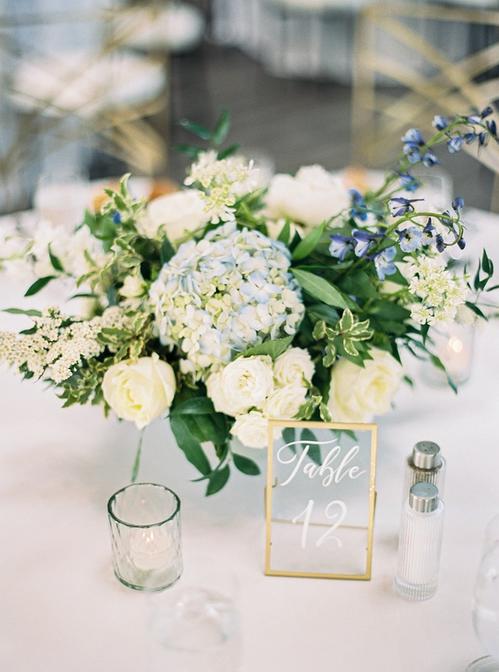 Beautiful Blues for Charlotte and Tim at The Fives Best Wedding Florist Ohio