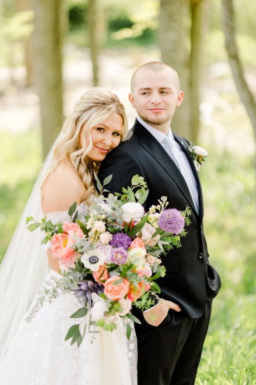 Lush, Spring Blooms at Swan Lake Best Wedding Florist Ohio