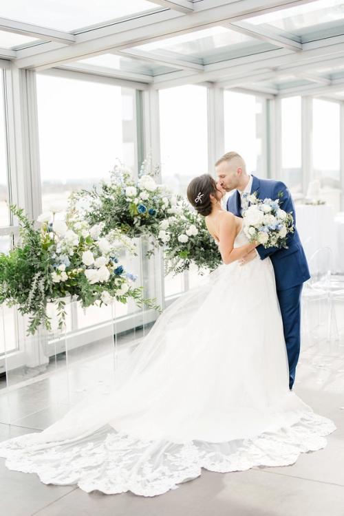 Melanie and Kyle's Flower-Filled Rooftop Celebration Best Wedding Florist Ohio