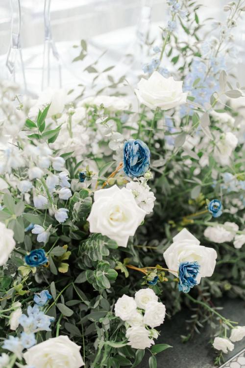 Melanie and Kyle's Flower-Filled Rooftop Celebration Best Wedding Florist Ohio