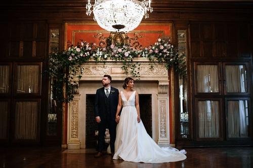 Katie & Michael's Powdery Lavender and Blush-Toned Florals at the Athletic Club of Columbus Best Wedding Florist Ohio