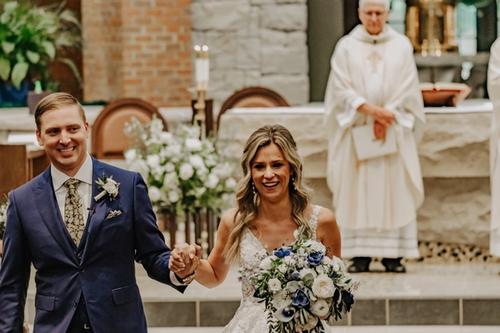 Dottie and Patrick's Celebration at Church of the Resurrection and the Athletic Club of Columbus Best Wedding Florist Ohio