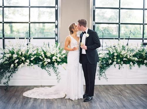 Beautiful Blues for Charlotte and Tim at The Fives Best Wedding Florist Ohio