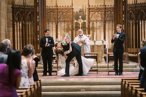 Abby & Joe's Marriage at St. Joseph's Cathedral Best Wedding Florist Ohio