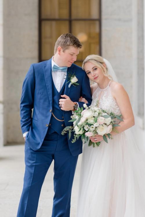 Blushing Bride at the Athletic Club of Columbus (Rachael & Dan) Best Wedding Florist Ohio