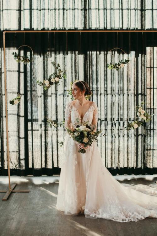 Rachel and Doug's Intimate High Line Car House Wedding Best Wedding Florist Ohio