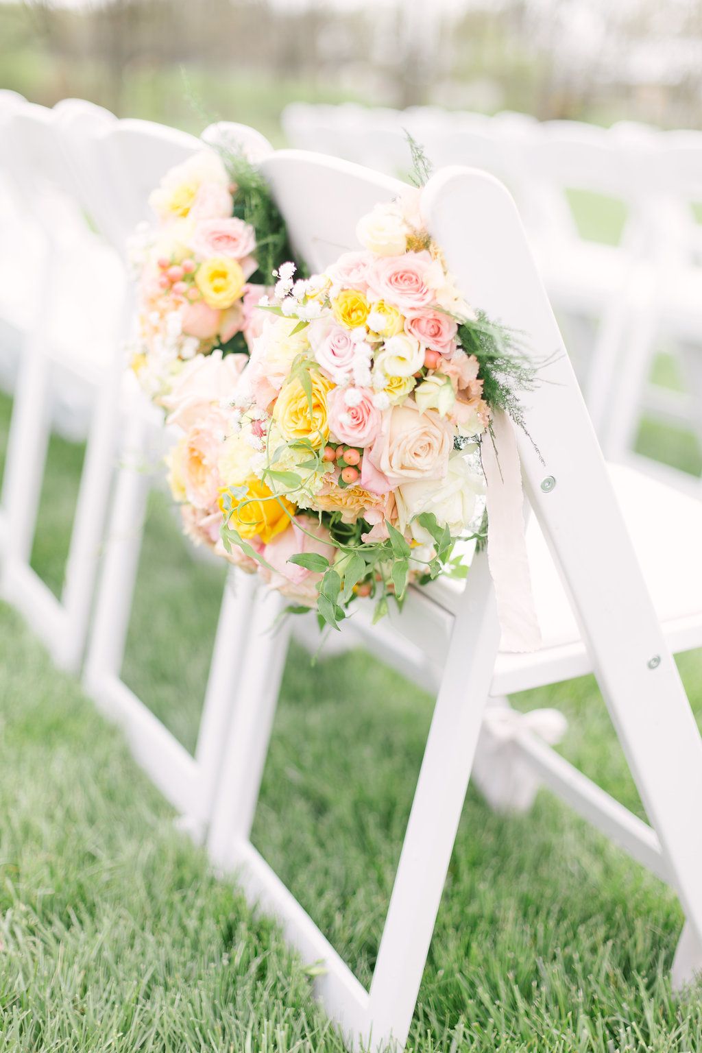 Jorgensen Farms Wedding chair flowers