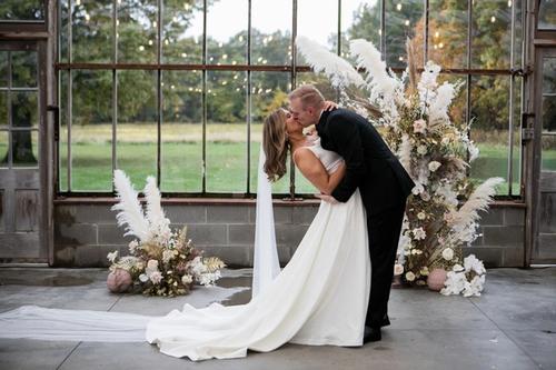 Faith and Cam's Glamorous Day at Jorgensen Farms Best Wedding Florist Ohio