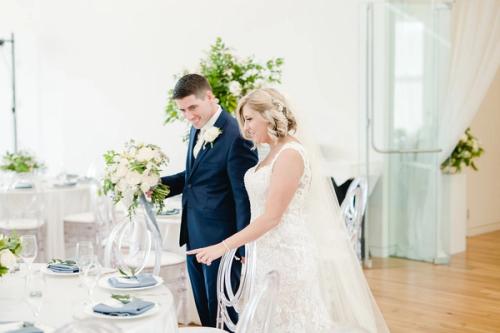 Bonnie and Joey's Clean Whites with a Touch of Something Blue at the Columbus Museum of Art Best Wedding Florist Ohio