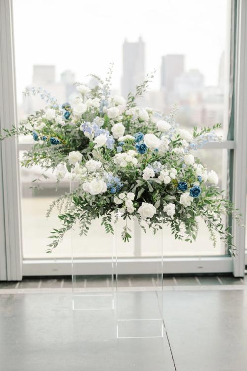Melanie and Kyle's Flower-Filled Rooftop Celebration Best Wedding Florist Ohio