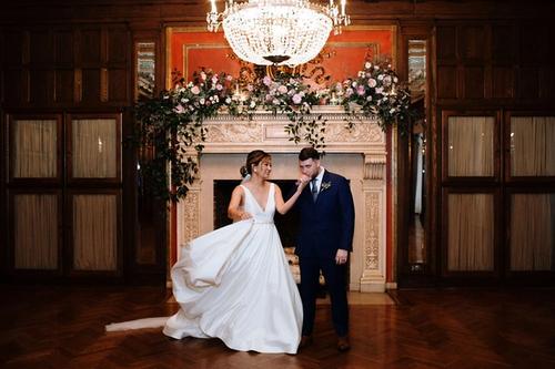 Katie & Michael's Powdery Lavender and Blush-Toned Florals at the Athletic Club of Columbus Best Wedding Florist Ohio