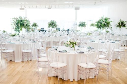 Bonnie and Joey's Clean Whites with a Touch of Something Blue at the Columbus Museum of Art Best Wedding Florist Ohio