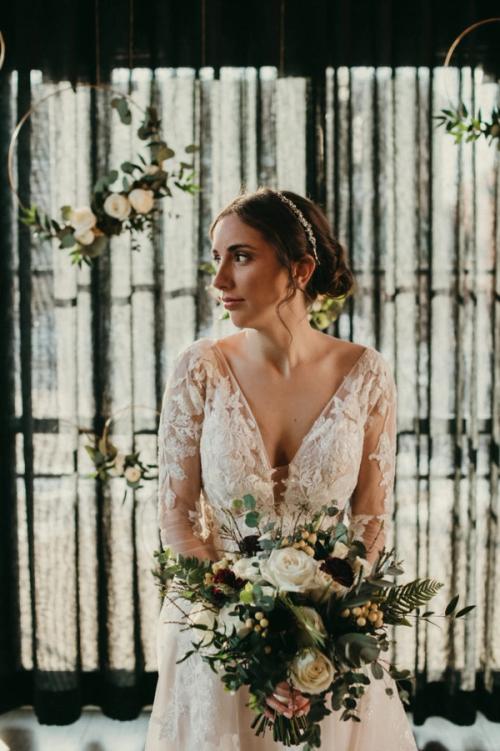 Rachel and Doug's Intimate High Line Car House Wedding Best Wedding Florist Ohio