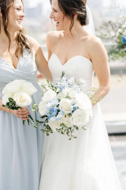 Melanie and Kyle's Flower-Filled Rooftop Celebration Best Wedding Florist Ohio