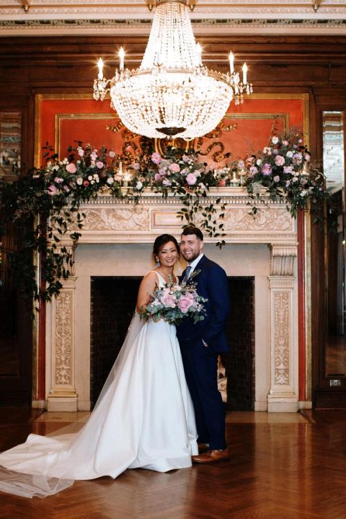 Katie & Michael's Powdery Lavender and Blush-Toned Florals at the Athletic Club of Columbus Best Wedding Florist Ohio