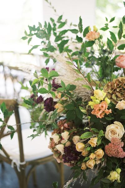 Natural, Mauve-Toned Florals at Magnolia Hill Farm Best Wedding Florist Ohio