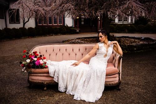 A Moody, Romantic Styled Shoot at Beverly Mansion Best Wedding Florist Ohio
