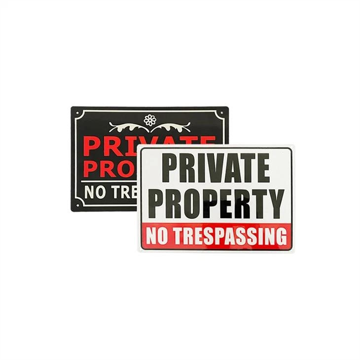 No Trespassing Private Property Signs