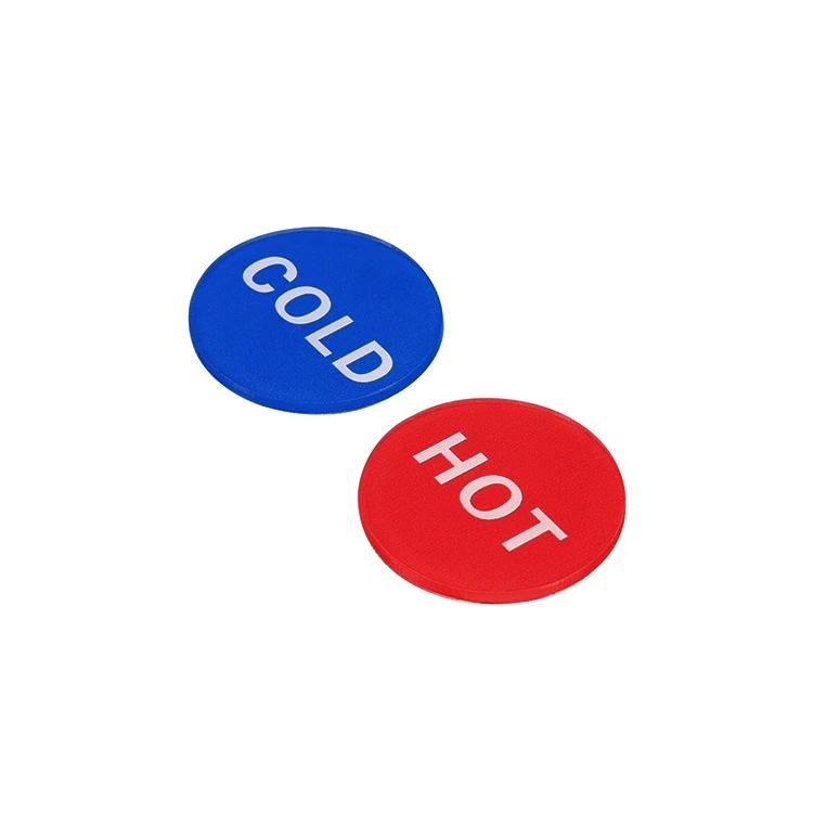 Acrylic Hot/Cold Water Label