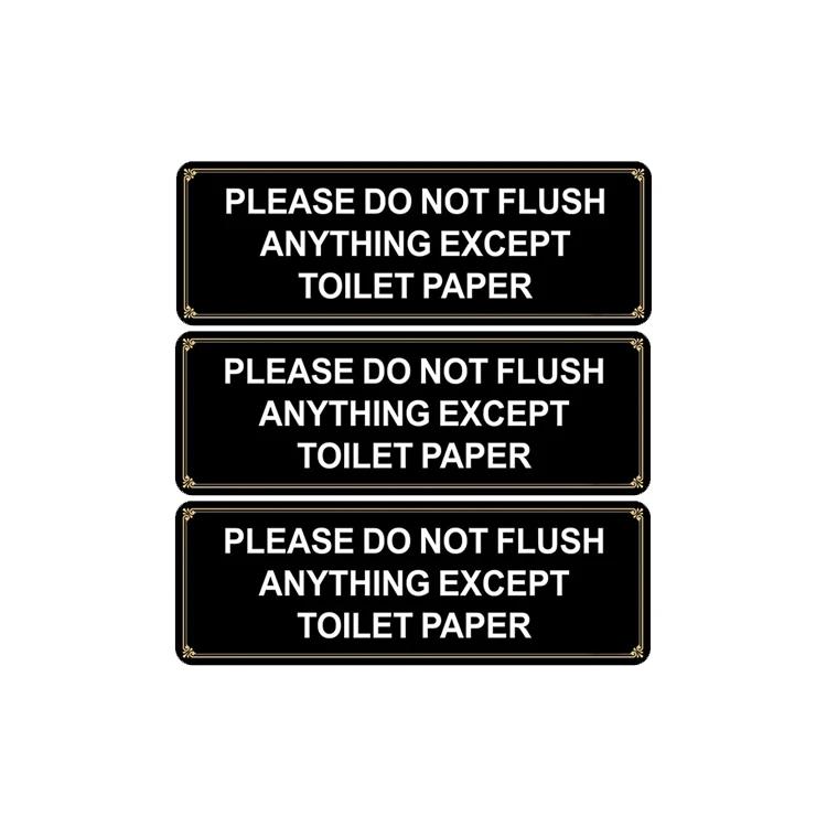 Please Do Not Flush Paper Sign