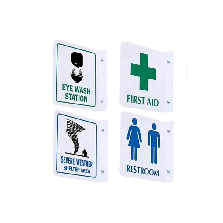 Projecting Polished Acrylic Emergency Sign