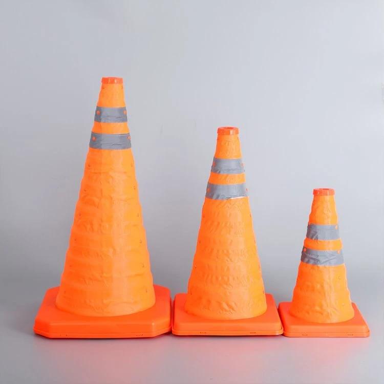 Collapsible Orange Traffic Cones | 12–28 Inch