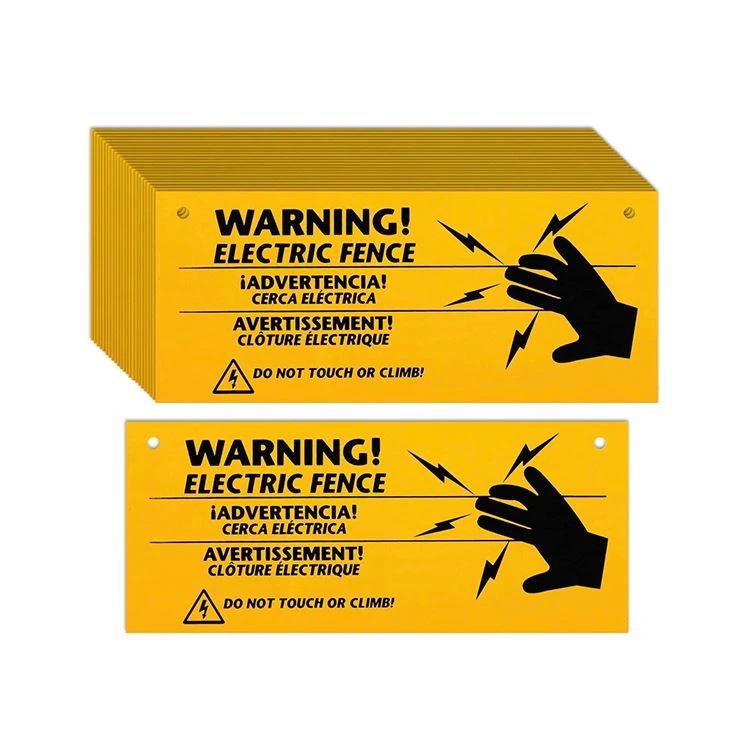 Electric Fence Caution Warning Sign