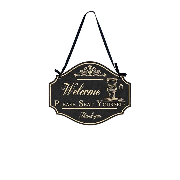 Funny Bathroom Wall Hanging Sign
