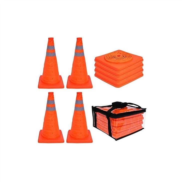 4-Pack 18-Inch Collapsible Traffic Cones