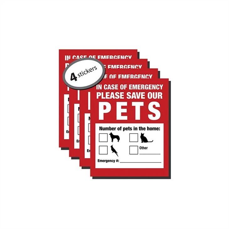 Pet Emergency Rescue Alert Sticker