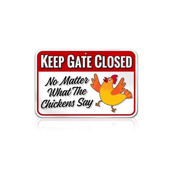 Farm Henhouse Warning Sign