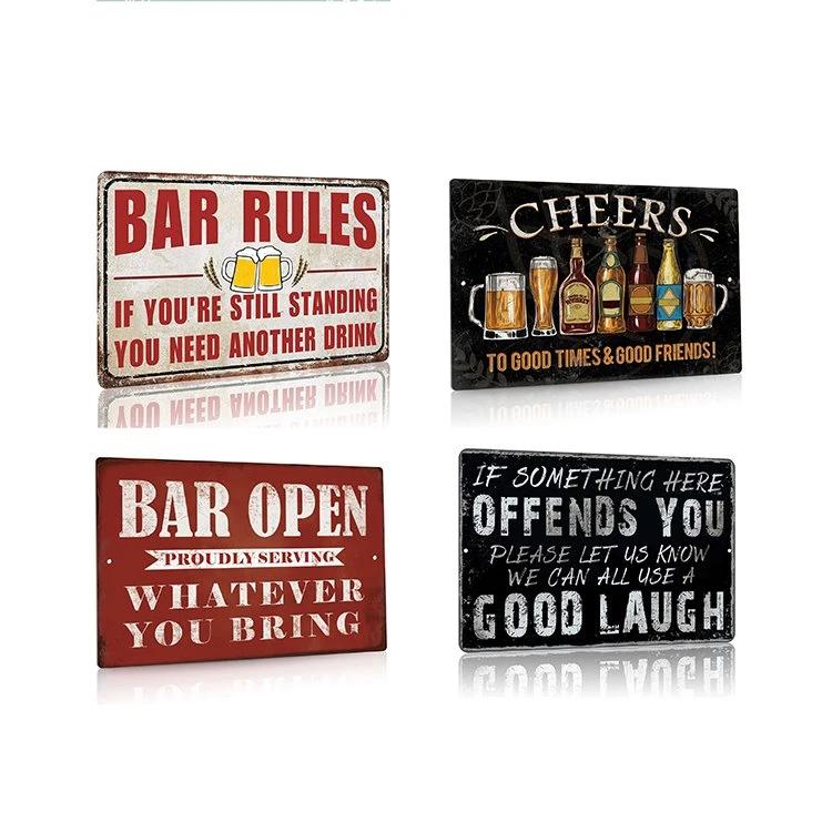 Vintage Bar Pub Funny Signs
