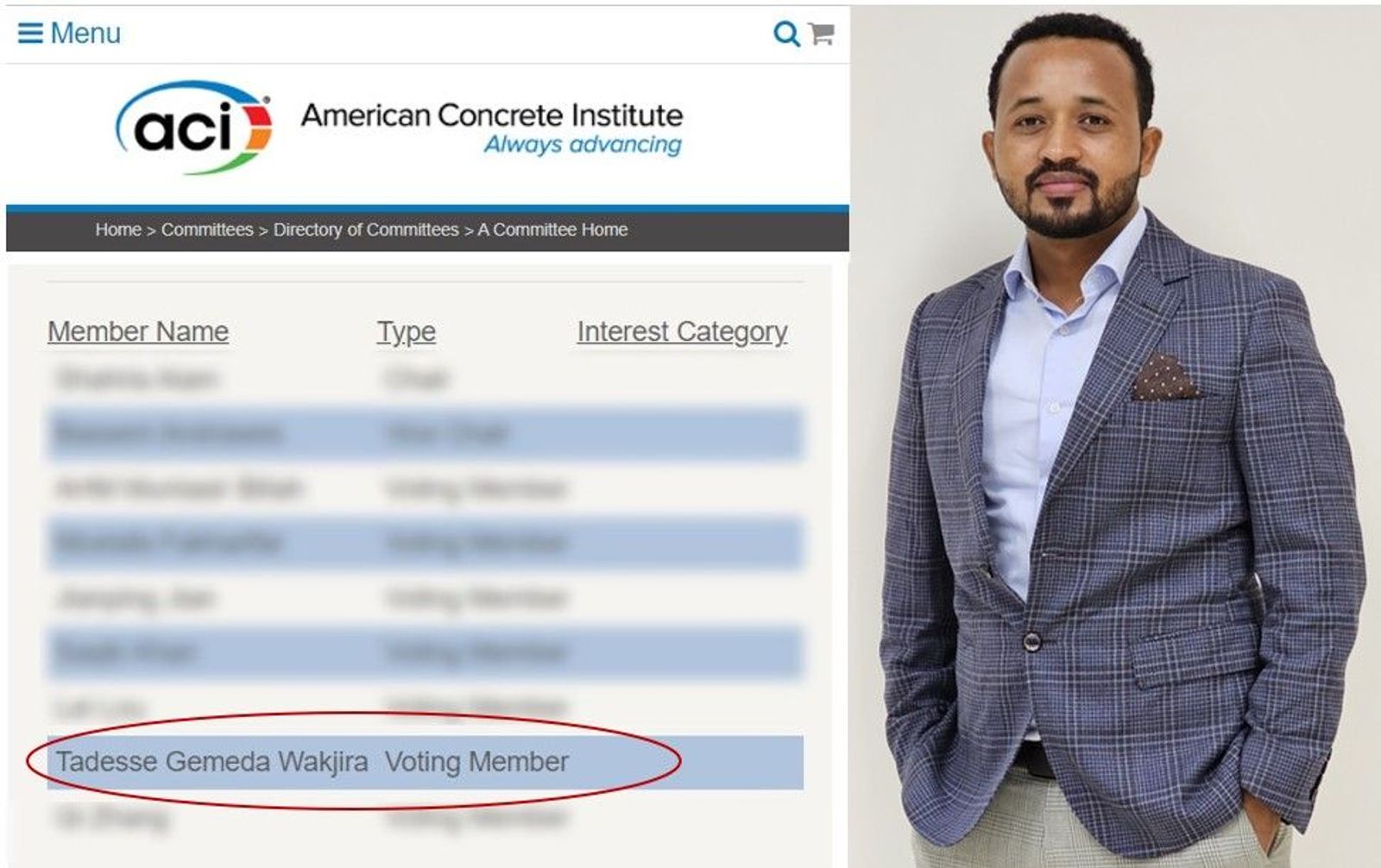 ACI 341 Voting Member (September 2023), image 1 of 1