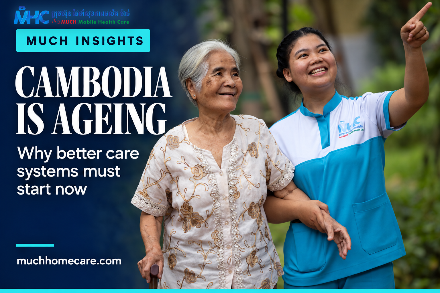 Cambodian family discussing an older relative’s care with a healthcare professional