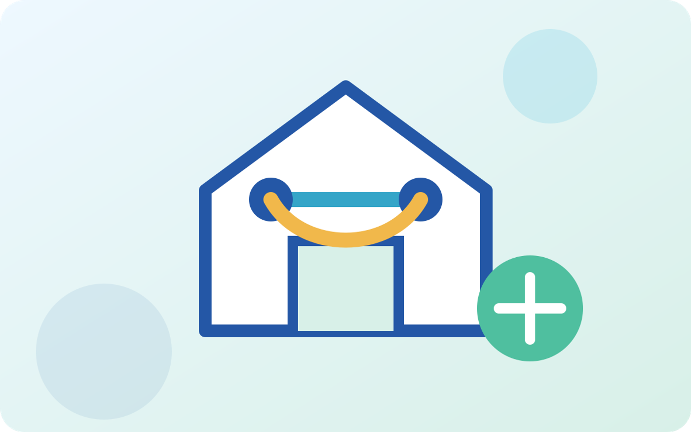 Illustration of home physiotherapy and rehabilitation equipment in a home setting.
