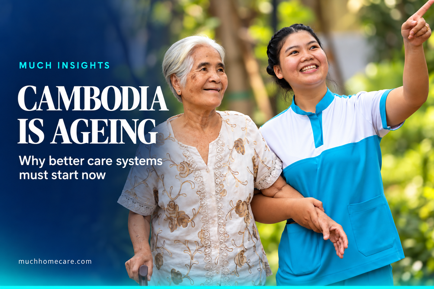 Cambodian family discussing an older relative’s care with a healthcare professional