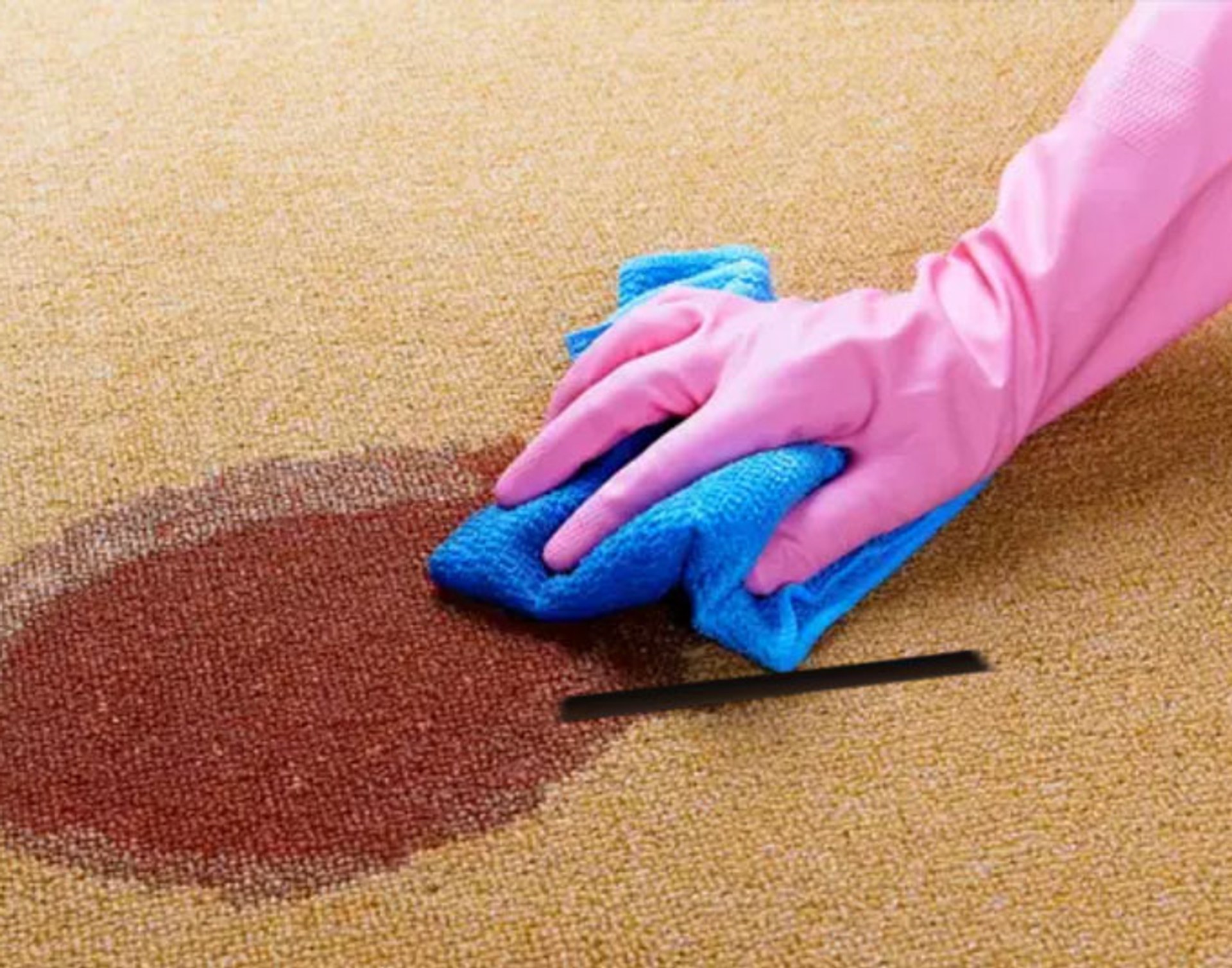 Carpet steam cleaning equipment on a commercial job