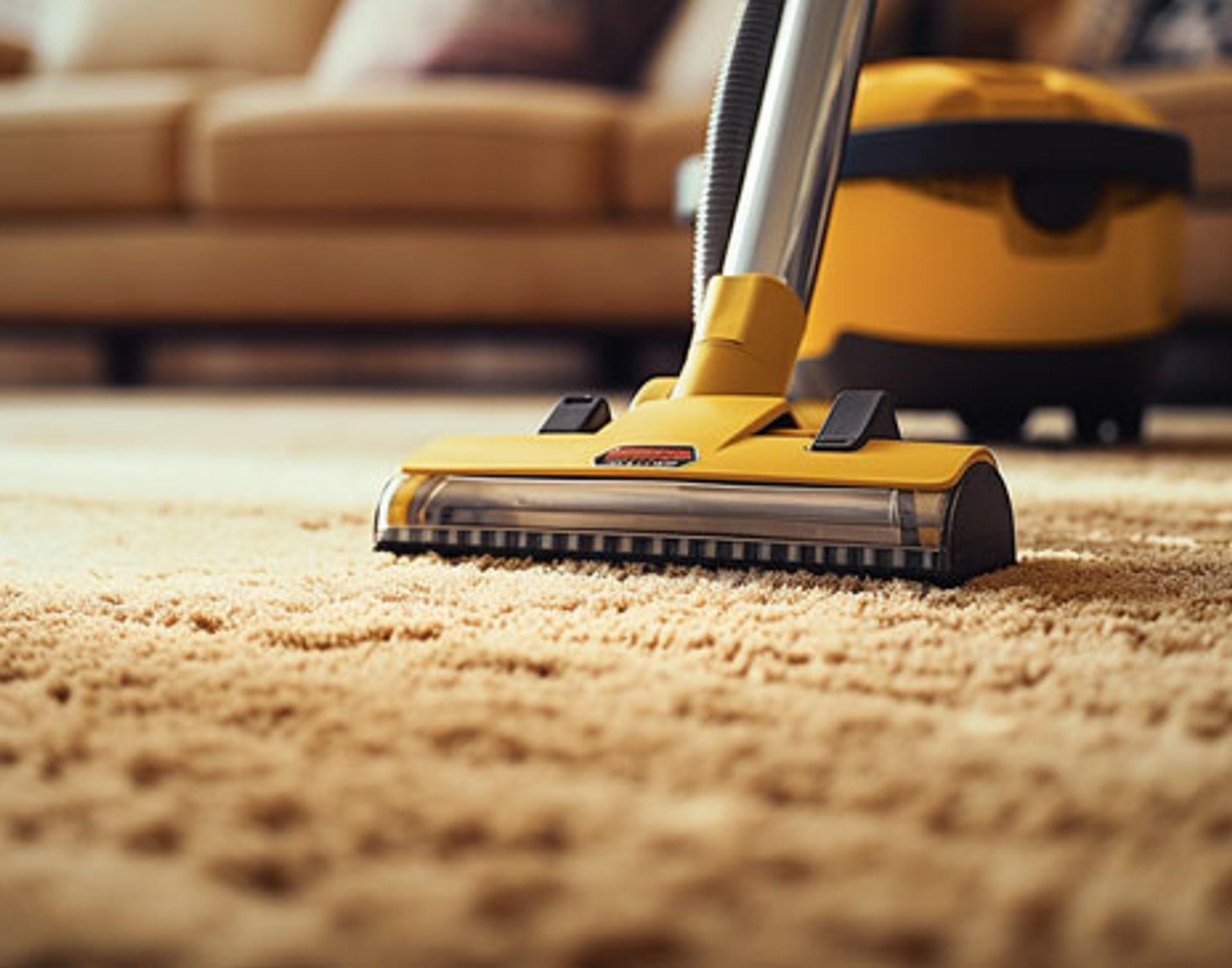 Carpet cleaning in a commercial interior