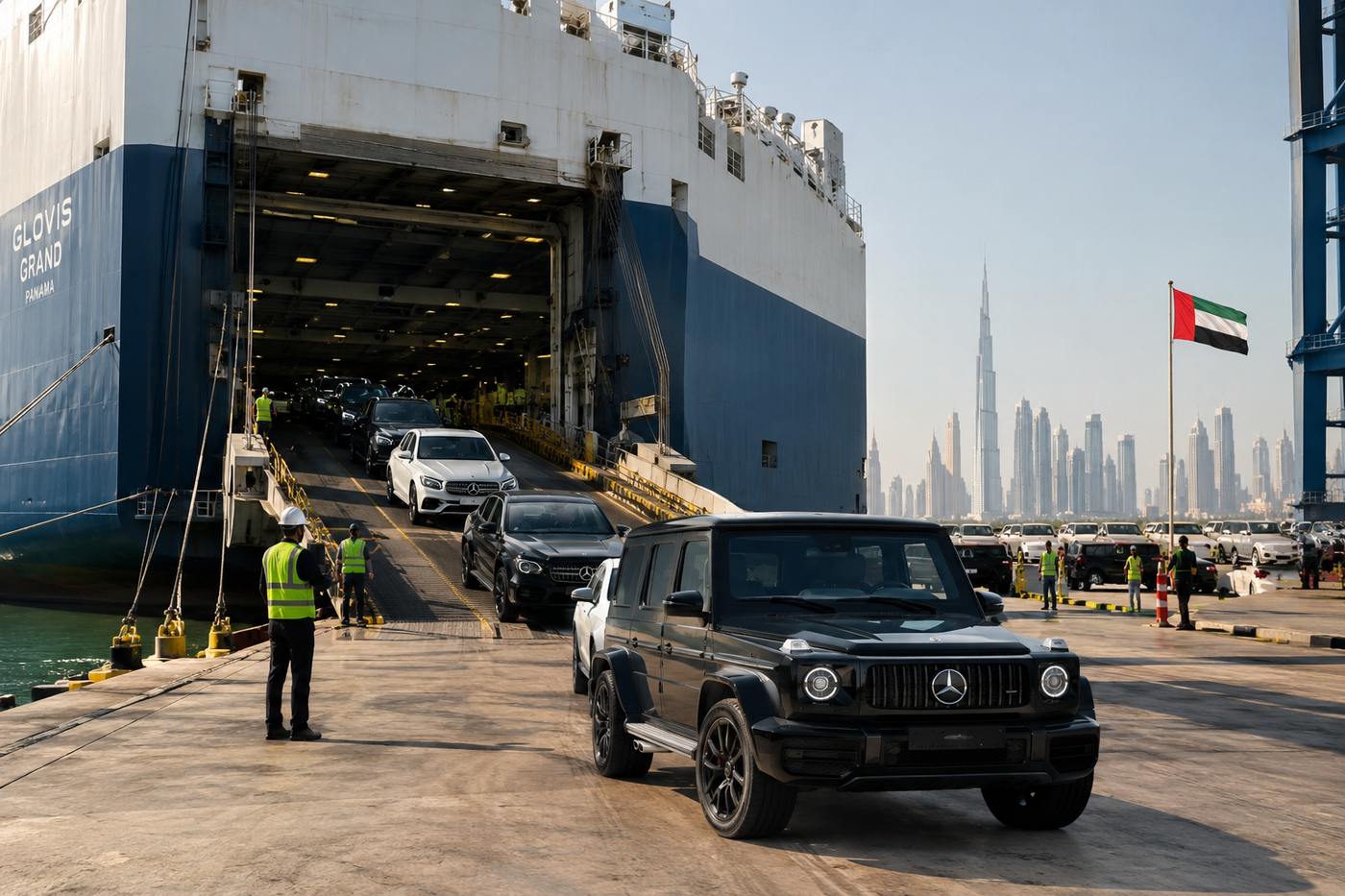 Cars from south Korea imported to UAE