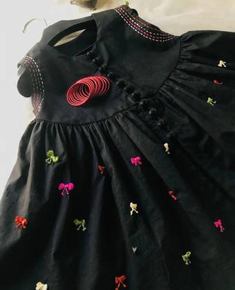2 pcs black baby girl dress