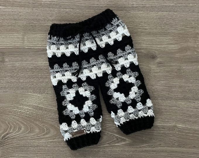 Handmade Granny Square Crochet Sweater and trousers 